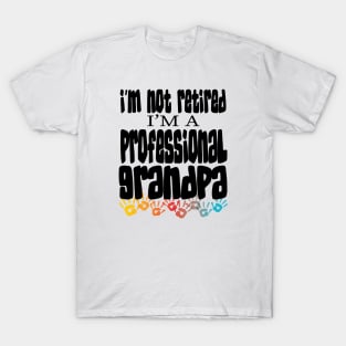 IM NOT RETIRED IM A PROFESSIONAL GRANDPA  - GRANDFATHERS FATHERS DAY GIFTS T-Shirt